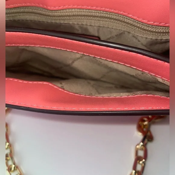 Michael Kors Carmen Medium Convertible Shoulder Bag Grapefruit - Picture 3 of 14